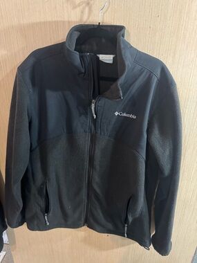 Columbia Men's Black Full-Zip Lightweight Fleece Jacket Size Large